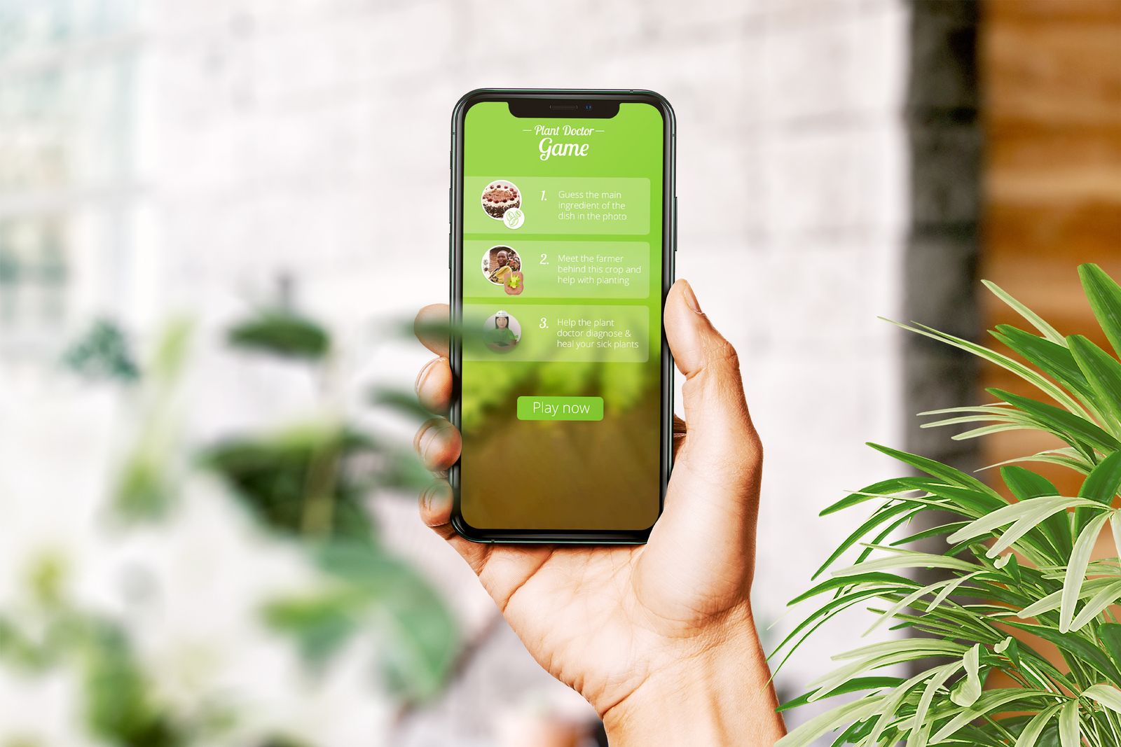 A Plant Doctor alkalmazás növény-diagnosztikai képernyői